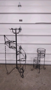 (2) Spiral Plant Holders