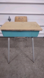 Vintage Old School Desk w/ Chair