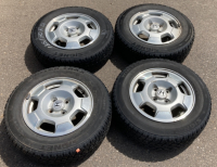 (4) 4-Bolt Honda Wheels On Studded Tires