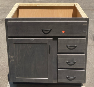 Wooden Grey Bathroom Sink Cabinet 33”x22”x34”