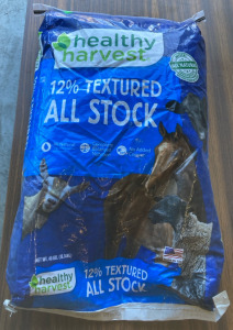 (3) Forty Pound Bags of Healthy Harvest 12% Textured All Stock Feed