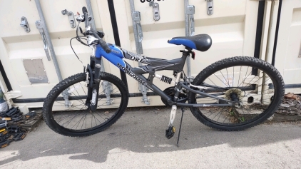 26" Mongoose DRF (Gray/ Blue) Bike