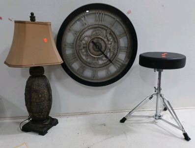 (1) Lamp (working) (1) Wall Clock (1) Musical Chair