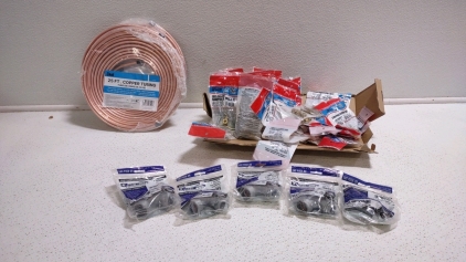 (4) 25' Copper Tubing, (10) Compression Nuts, (10) &frac14; Compression Nuts & More