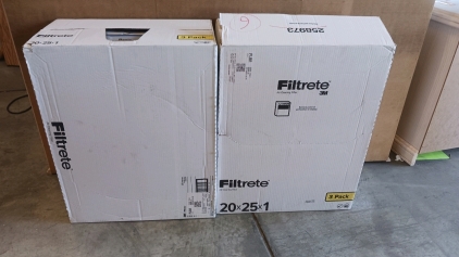2) Boxes 3m Filtrete Filters 20x25x1 #258973