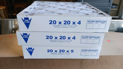 Air Filters 20x20x4 (2) and 20x20x5 (1)