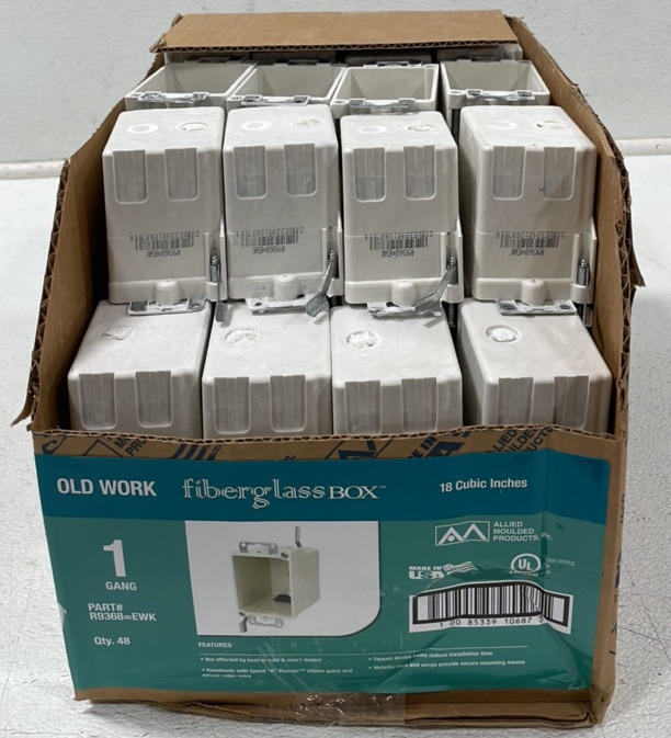 Box of Allied Moulded New Work Fiberglass Box