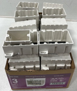 Box of Allied Moulded New Work Fiberglass Box (3 Gang)