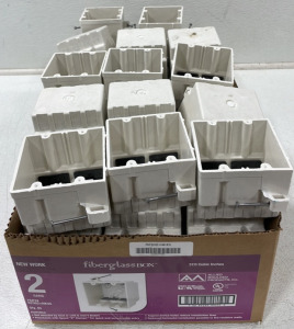 Box of Allied Moulded New Work Fiberglass Box (2 Gang)