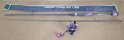 (1) Sougayilang / OneBass, Fishing Reel/Rod Combo, Purple