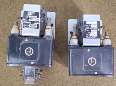 (2) EMD Locomotive Starting Contactors, Vapor Bus International, (1) 36740111-01 & (1) 37241048-01