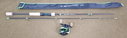 (1) Sougayilang Fishing Reel / Rod, Combo, Green