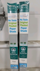 (4) new Craftsman rakes, (4) Grey room darkening paper blinda