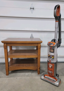 (3) Shelved Small End Table & Vacuum
