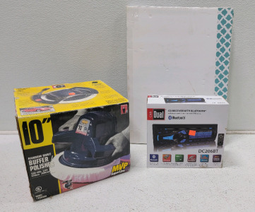 Car Dual CD Receiver W/Bluetooth & Orbit Buffer/Polisher