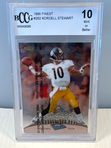 (3) BCCG Graded NFL Cards-1990 Boomer Esiason, 1998 Kordell Stewart & 1999 Terrell Davis