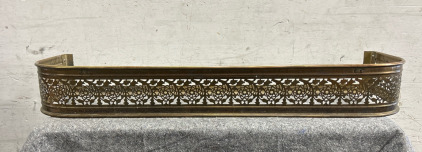 Antique Brass Fireplace Fender