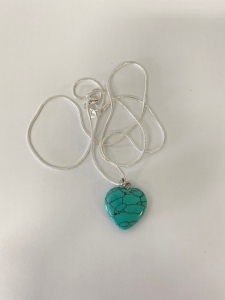 Turquoise Heart Gemstone Necklace