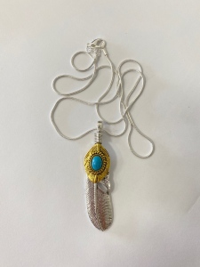 Tibetan Silver Feather Necklace