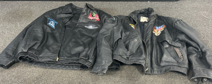 (2) Leather Jackets