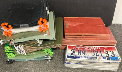 Folders, License Plates