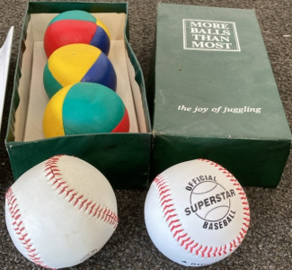 Juggle my Set & Baseball Glove with 2 Baseballs