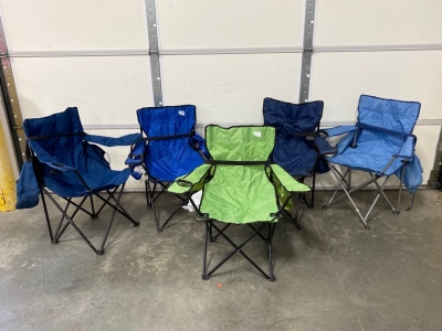 (5) Folding Camp Chairs