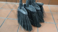 (10) Assorted Cleaning Brooms & (1) Dust Pan w/ Handle - 5