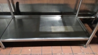 Long Kitchen Workstation w/ Sink and Soap dispenser, Paper towel dispenser, and Sanitizer Holder - 9