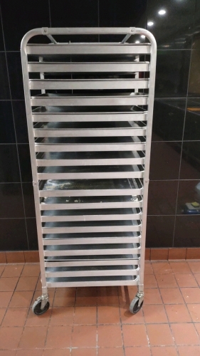(43) 26" Baking Trays & (1) Baking Rack w/ Wheels