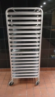 (43) 26" Baking Trays & (1) Baking Rack w/ Wheels