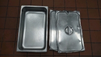 5'1"x3'x2' 4-Teir Metal Shelf, Big 1&frac12;' Pot, (2) 1' Pans, (2) Cone Strainers & More - 14