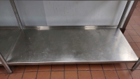 9'9"x2'5&frac12;" Metal Workstation w/ Metal Shelves and All Contents On It - 12