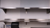 9'9"x2'5&frac12;" Metal Workstation w/ Metal Shelves and All Contents On It - 14