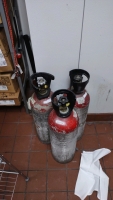 Soda Syrups, Hose Attachment Pieces w/ CO&sup2; Tanks & Metal Rack - 4