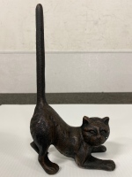 5”x 9” Cast Iron Cat Toilet Paper Holder