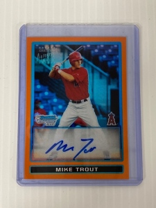 Mike Trout Baseball Card In Top Loader