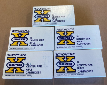 (100) EMPTY CASING Rounds of Winchester Super X 22-250 Rem. 55 Grain Soft Point