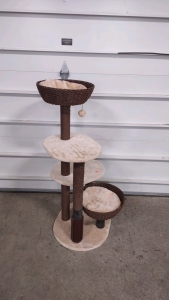 4 or 5-Tier Cat Tree (Tan/Dark Brown)