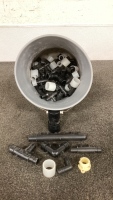 Bucket Of Assorted Sprinkler/Water Line Supplies