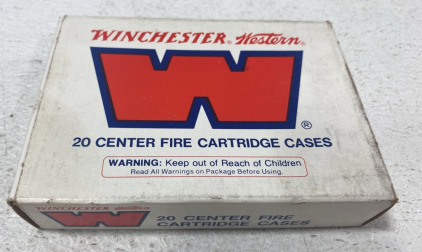 (1) Box of Winchester 20 Center Fire Cartridge Cases 7mm Mauser (7x57)