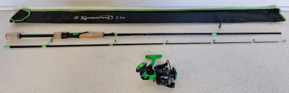 (1) Sougayilang, Fishing Reel/ Rod Combo, Green