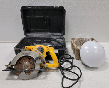 DeWalt Circular Saw W/Case & New Light Fixture