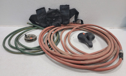 (1) Air Hose (1) Garden House & Vintage Fishing Reel
