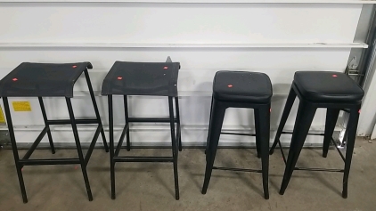 (4) Black Bar stools