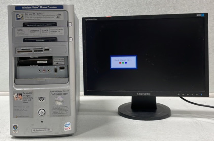 Samsung Monitor & HP Pavilion Computer Tower