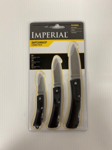 Brand New Imperial Three Piece Lockback Combo Knives