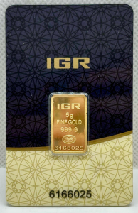 IGR 5g Fine Gold 999.9 Bar