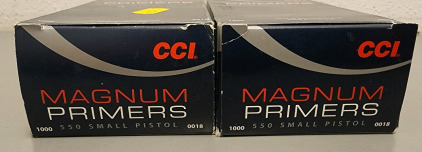 CCI 550 Small Pistol Primers- 1,600 Total Count