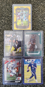 (5) Jalen Hurts Football Cards Including Prizm Gold Card